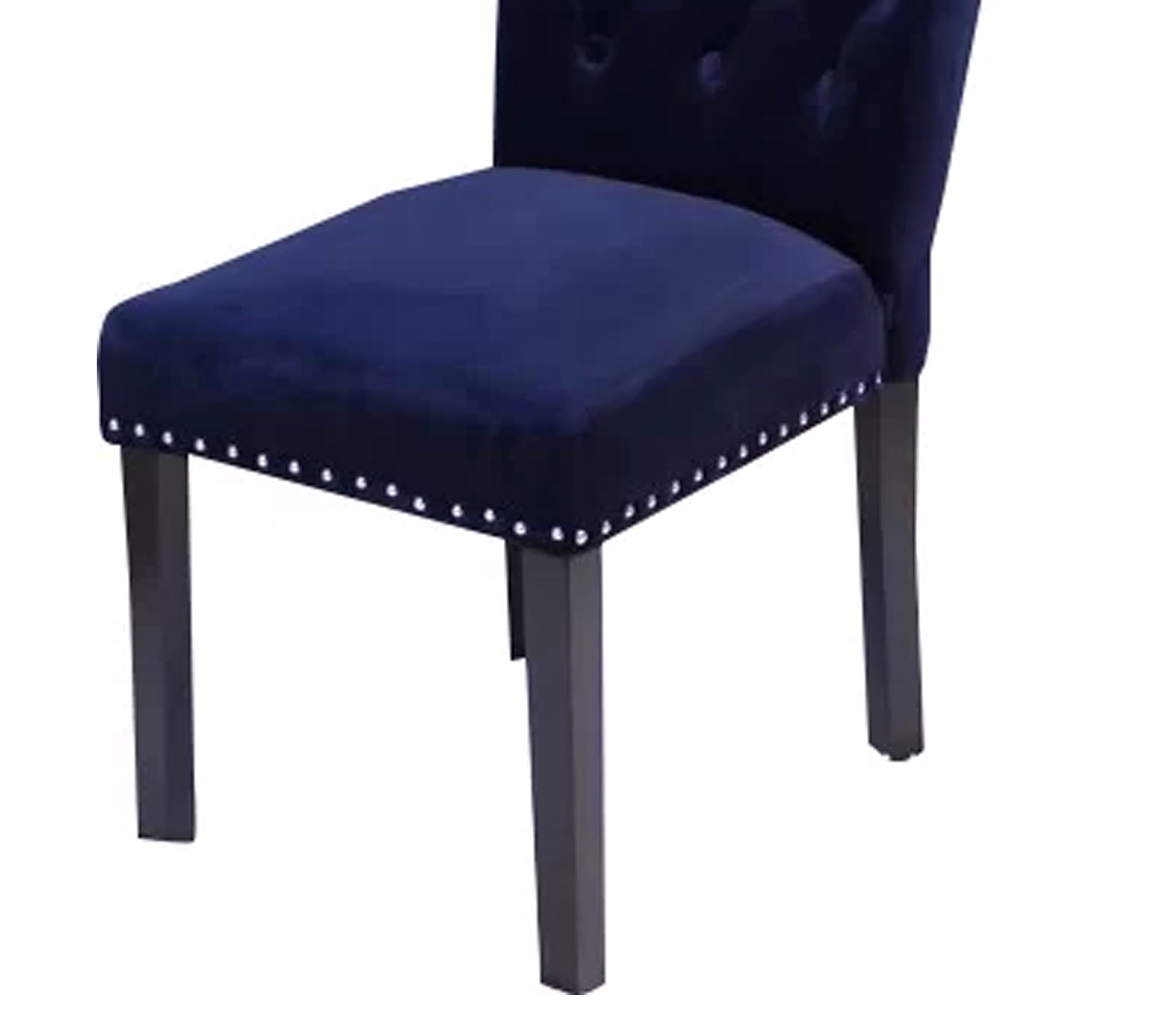 Solid Wooden Frame Legs Base Fabric Velvet Armless Dining Chair