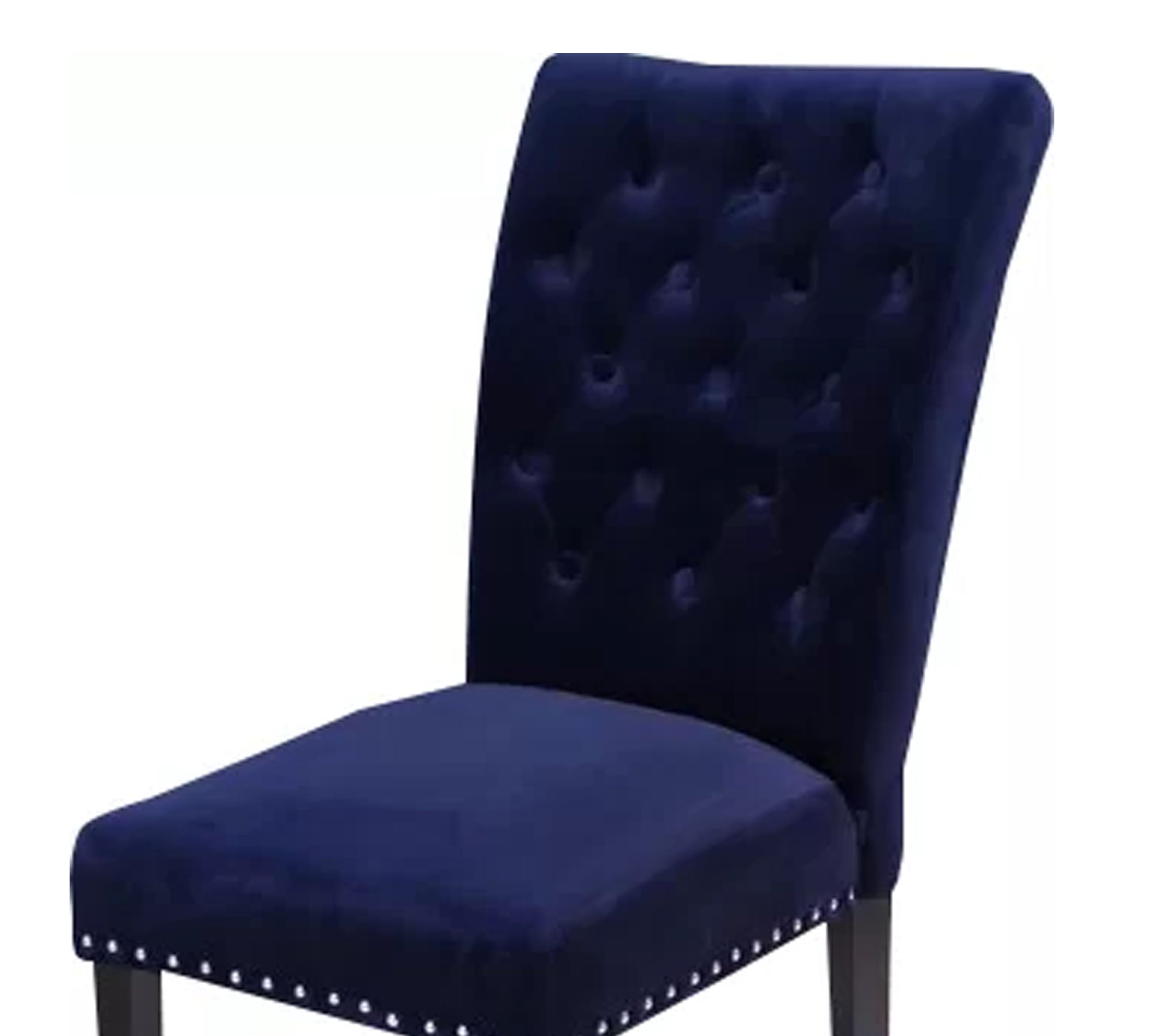 Solid Wooden Frame Legs Base Fabric Velvet Armless Dining Chair