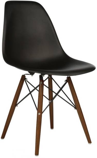 Cafe Chair in Wooden Legs Base PP Molded