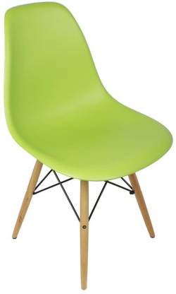 Cafe Chair in Wooden Legs Base PP Molded